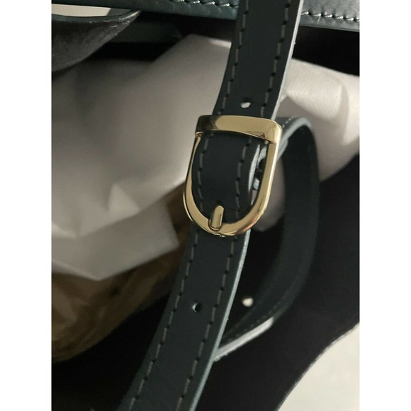 NWT Valentina Fiore Italian Handmade green leather tote bag stl 3159 - Picture 11 of 11